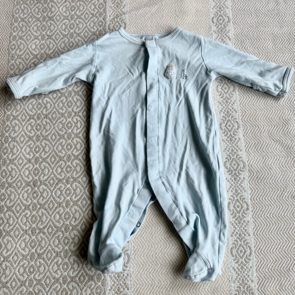 Kissy Kissy Pale Blue Footed One-Piece